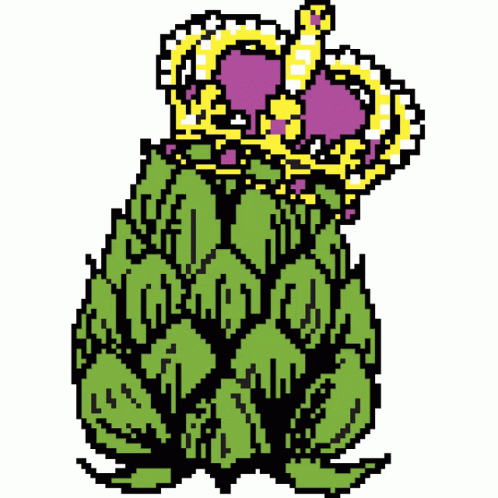 hops wearing a crown and glasses